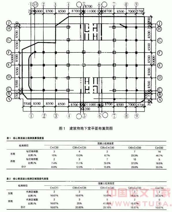 高层建筑地下核心筒-剪力墙结构施工质量问题分析与加固处理