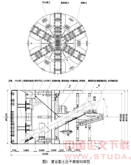 直径6.14m复合型土压盾构掘进机