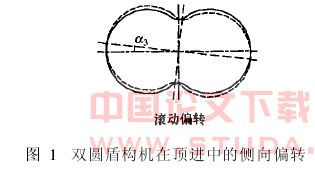 双圆盾构施工中转角的控制