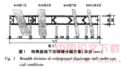 横跨城市管线的地下连续墙施工技术