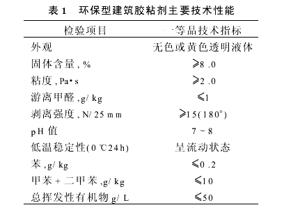 环保型建筑粘结剂的研究